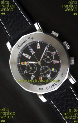 Corum Admiral's Cup Japanese Replica Watch in Black Dial