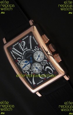 Franck Muller Long Island Japanese Replica Watch in Black Dial