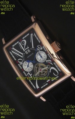 Franck Muller Long Island Japanese Replica Watch in Black Dial