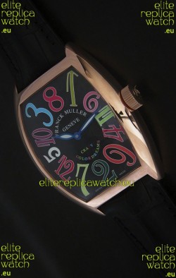 Franck Muller Crazy Color Dreams Japanese Replica Watch in Black Dial