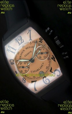 Franck Muller Casa Blanca Japanese Replica Watch in Orange Dial