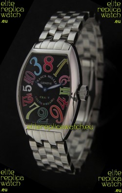 Franck Muller Crazy Color Dreams Japanese Replica Watch in Black Dial