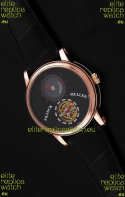 Franck Muller Classic Tourbillon Japanese Replica Watch in Black Dial