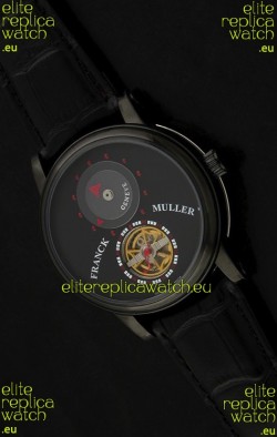 Franck Muller Classic Tourbillon Japanese Replica Watch in Black Strap