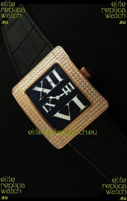 Franck Muller Geneve Infinity Japanese Gold Watch in White Roman Markers