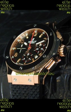 Hublot Big Bang Swiss Replica Watch in Rose Gold Case