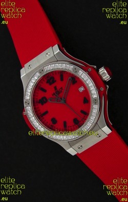Hublot Big Bang Swiss Replica Watch in Red Dial/Strap
