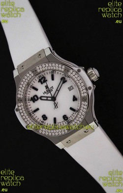 Hublot Big Bang King Swiss Quartz Watch in Faux Diamonds Plated