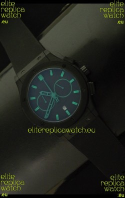 Hublot Big Bang Classic Fusion Chrono Japanese Watch with Green Markers Ceramic Case