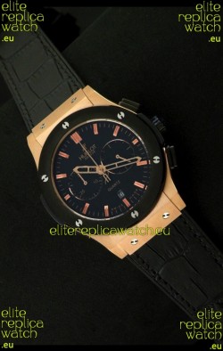 Hublot Big Bang Classic Fusion Chrono Quartz Watch with Ceramic Bezel