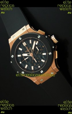Hublot Big Bang Pink Gold Swiss Replica Watch - 1:1 Mirror Replica Carbon Dial
