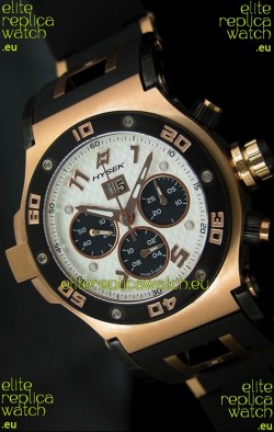 Hysek Abyss Explorer Steel Swiss Watch in Pink Gold Case
