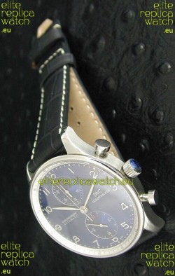 IWC Portuguese Chronograph Swiss Replica Watch in Blue Dial