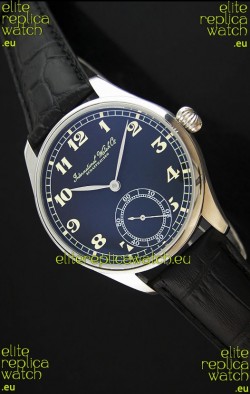 IWC Portuguese FA Jones Japanese Replica Watch in Black Dial