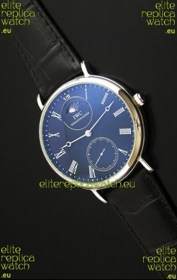 IWC Vintage Portifino MoonPhase Japanese Replica Watch in Black Dial