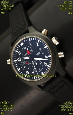 IWC Pilot Top Gun Chronograph Swiss Replica Watchin Dark Blue Dial