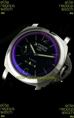 Panerai Luminor GMT 8 Days Watch in Black Dial