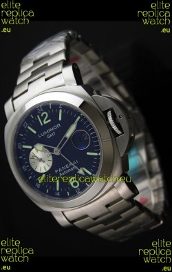 Panerai Luminor GMT Swiss Automatic Watch in Stainless Steel