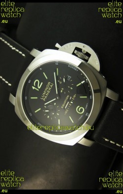 Panerai PAM365 L’Astronomo Luminor 1950 GMT Equation of Time Watch Black Dial Steel