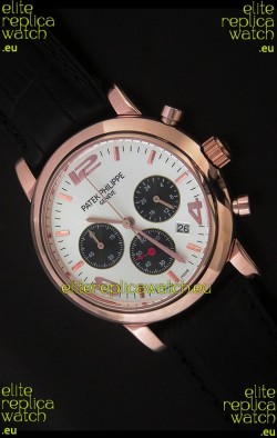 Patek Philippe Perpetual Calender Japanese Steel Watch in Rose Gold