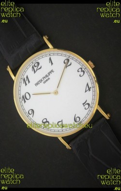 Patek Philippe Calatrava Japanese Quaartz Watch in Yellow Gold