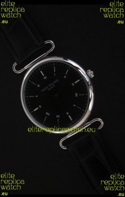 Patek Philippe Calatrava Japanese Quaartz Watch in Black
