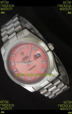 Rolex Day Date Japanese Replica Steel Watch in Champagne Dial