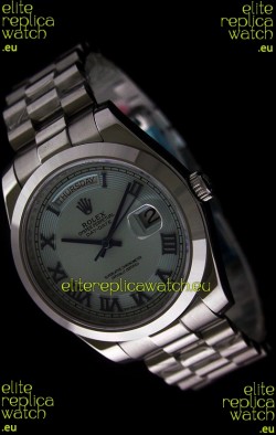 Rolex Oyster Perpetual Day Date II Japanese Replica Watch in Light Blue Dial
