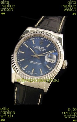 Rolex Datejust Mens Japanese Replica Watch in Blue Dial