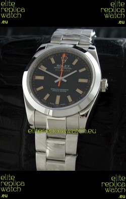 Rolex Oyster Perpetual Milgauss Swiss Replica Watch in Black Dial