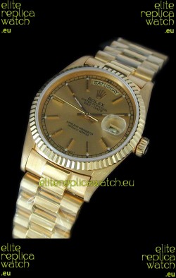 Rolex Replica Day Date Japanese Mens Gold Watch