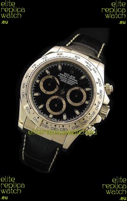 Rolex Daytona Cosmograph Swiss Replica Gold Watch in Black Dial