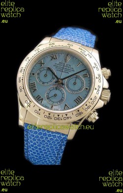 Rolex Daytona Cosmograph Swiss Replica Steel Watch in Blue Pearl Dial