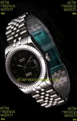 Rolex Datejust Japanese Replica Watch in Black Dial