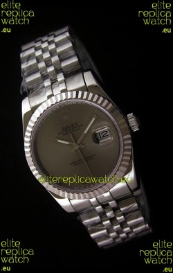 Rolex Datejust Mens Japanese Replica Watch in Grey Dial