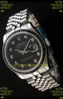 Rolex Datejust Japanese Replica Automatic Watch in Black Dial