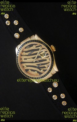 Rolex DateJust Rose Gold Diamond Japanese Replica Watch