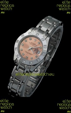 Rolex Datejust Ladies Japanese Replica Ladies Watch in Brown Dial