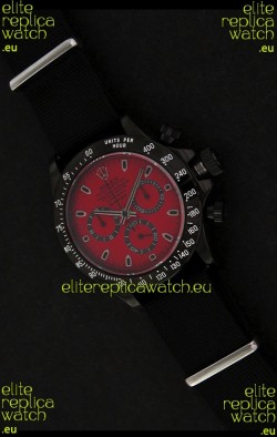 Rolex Daytona Oyster Perpetual Swiss Replica PVD Watch in Red Dial