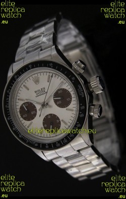 Rolex Daytona Oyster Perpetual Swiss Replica Steel Watch in Brown Sub dial
