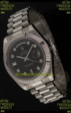 Rolex Oyster Perpetual Day Date Japanese Replica Watch in Black Dial