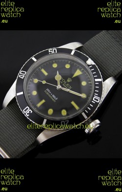 Rolex Submariner Swiss Replica Watch in Domed Crystal Nylon Strap
