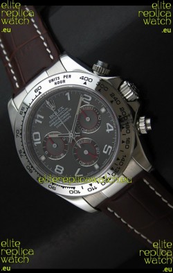 Rolex Daytona Cosmograph Swiss Replica Stainless Steel Watch in Grey Dial