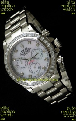 Rolex Oyster Perpetual Cosmograph Daytona Swiss Replica Watch in White Dial