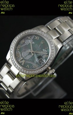 Rolex Oyster Perpetual Date Just Lady Swiss Diamond Watch