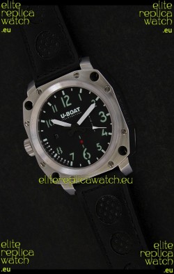 U-Boat Thousands of Feet Steel Watch in Black Dial