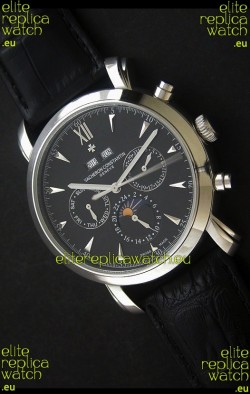 Vacheron Constantin Perpetual Calendar Japanese Watch in Black Dial