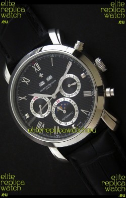 Vacheron Constantin Perpetual Calendar Japanese Watch in Black Dial