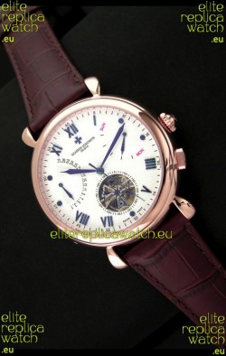 Vacheron Constantin Reserve Tourbillon Japanese Replica Watch in Rose Gold