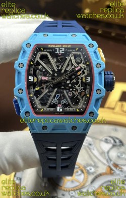 Richard Mille RM35-03 Rafael Nadal Edition Pastel Blue Quartz TPT Super Clone Watch 